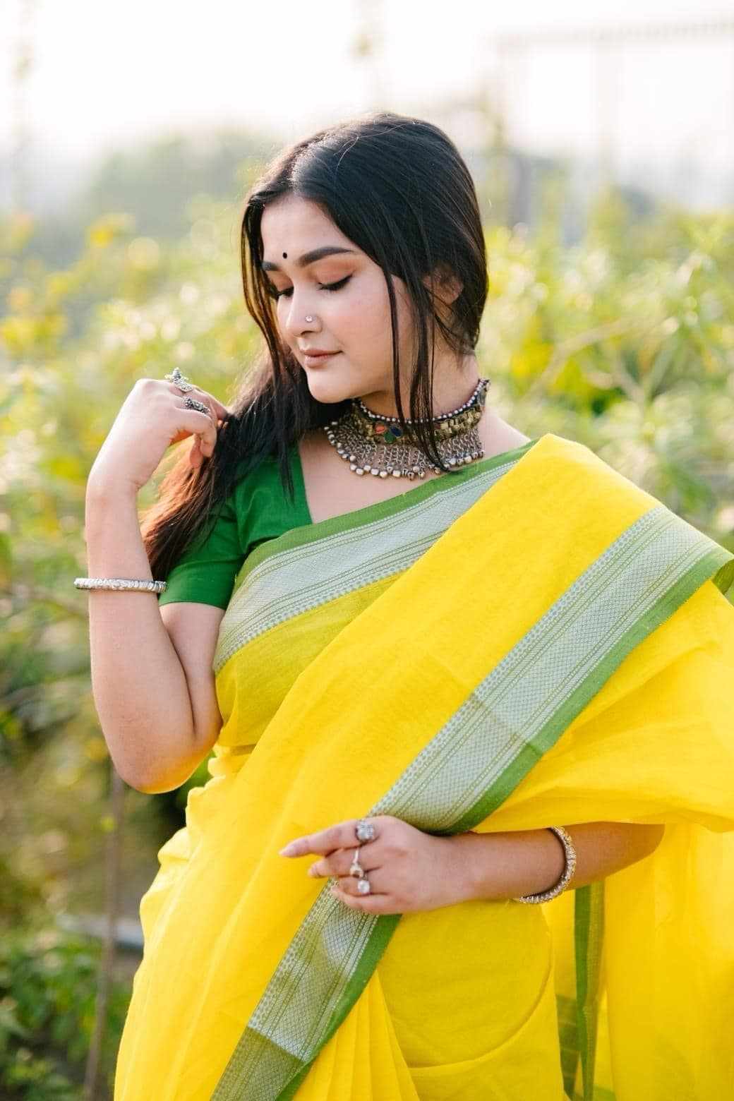 Pure Tangail cotton sari (P-822)