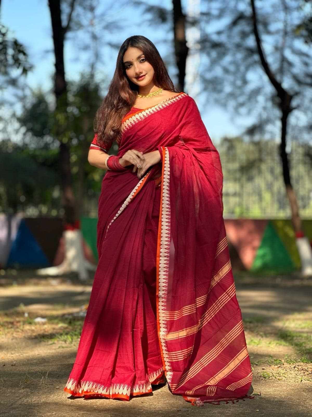 Pure Tangail cotton sari (P-811)