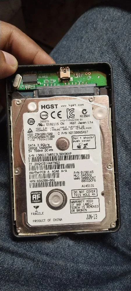 ৫০০ জিবি (GB) ল্যাপটপ হার্ডডিস্ক usb 2.0 কভারসহ