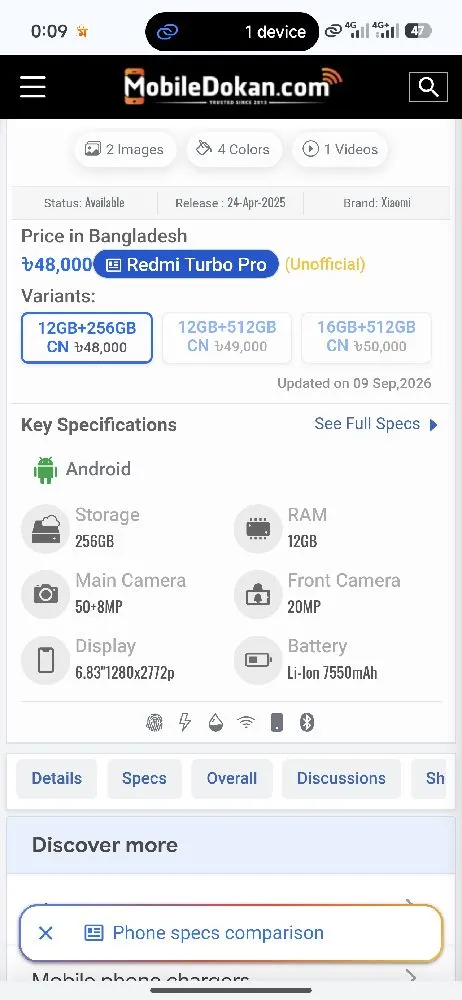 Redmi tarbo 4pro