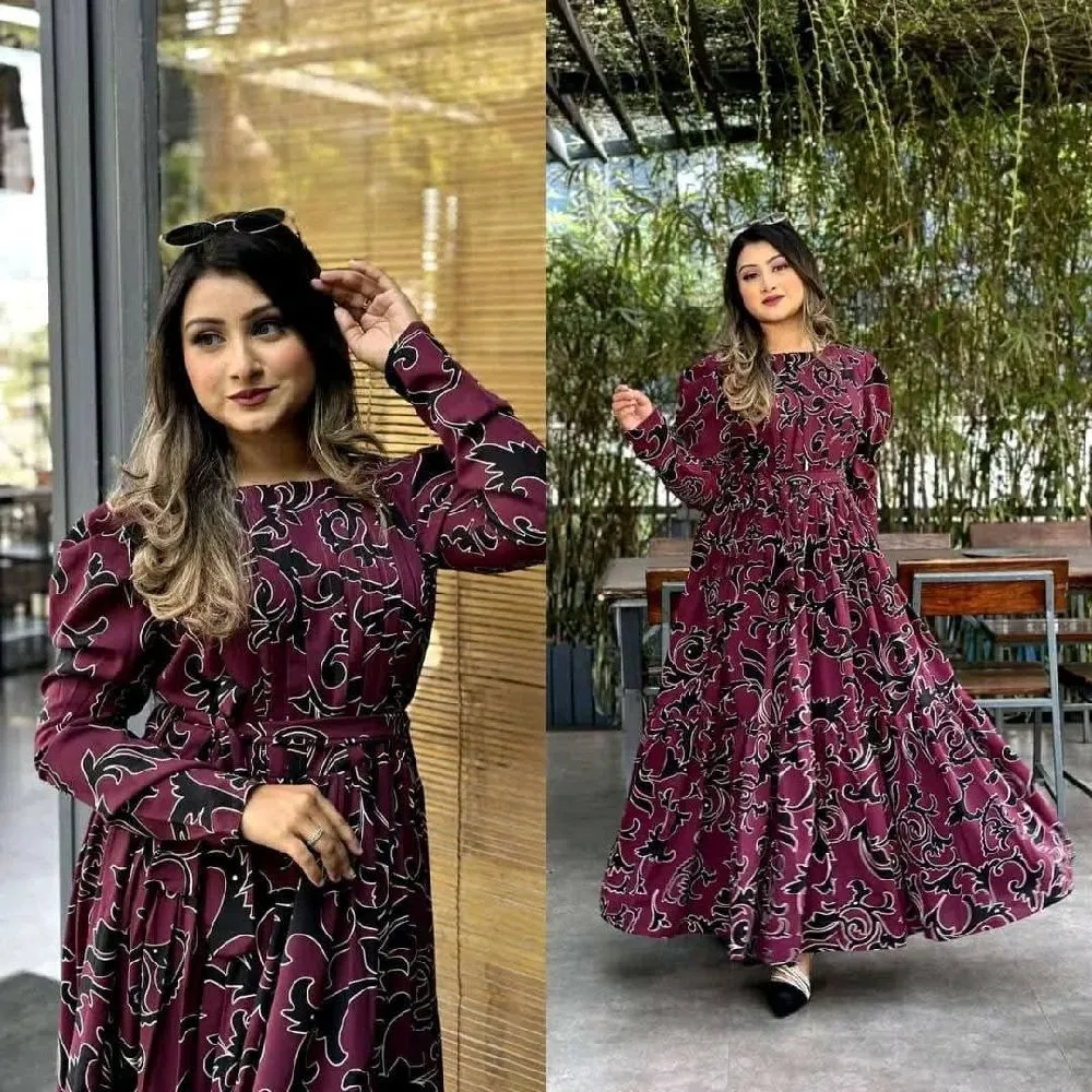 নিউ পরী গাউন স্পেশাল কালেকশন​আপনার বিশেষ মুহূর্তগুলোকে আরও রাজকীয় ও আকর্ষণীয় করে তুলতে নিয়ে এলাম চমৎকার ডিজাইনের 'পরী গাউন' কালেকশন! এর মানসম্মত ফেব্রিক এবং আই-ক্যাচিং ডিজাইন আপনাকে দেবে অসাধারণ এক লুক।​🌸 পোশাকের বিবরণ:​ফেব্রিক: প্রিমিয়াম সুইচ সিল্ক কাপড়ে