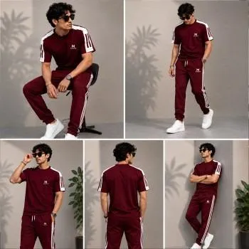 Premium Tshirt and Trouser Tracksuit SetSummer CollectionFabric: Imported China PPT-Shirt GSM: 160 GSMSize:- M, L, XL, XXLT-Shirt Measurements:M=Chest-38, Length-27L=Chest-40, Length-28XL=Chest-42, Length-29XXL=chest 44, leanth-30Trouser Measurements:M=Wa
