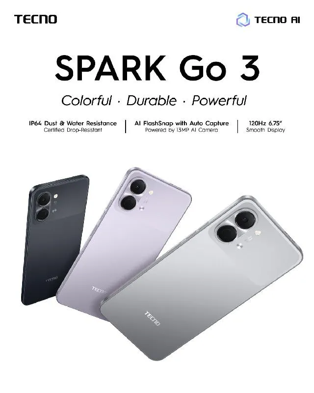 📱 TECNO Spark Go3 (4GB/64GB)